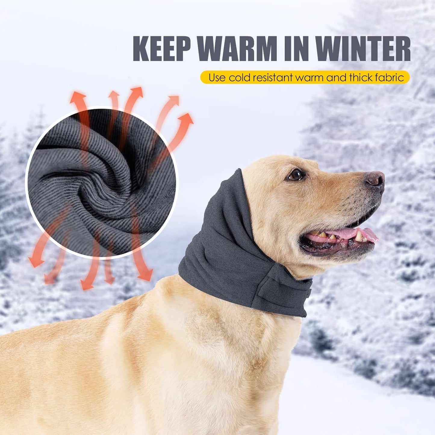 Dog Ear Protection Headband - Purple - Medium Size - Noise Reducing Pet Ear Cover for Dogs