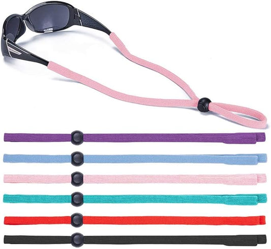 Adjustable Lightweight 6-Pack Eyewear Retainers Sports Sunglass Straps