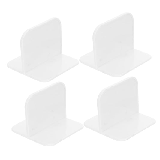 4-Piece White Anti-Slip Fence Base Stabilizer Set for Fence Support