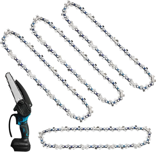 6 Inch Mini Chainsaw Chain Replacement 4 PCS Chains for 6 Inch Bar