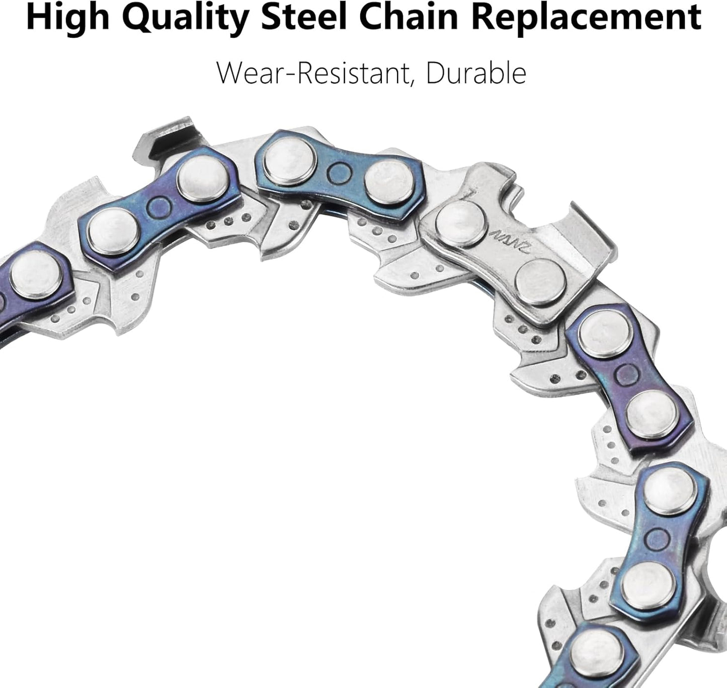 6 Inch Mini Chainsaw Chain Replacement 4 PCS Chains for 6 Inch Bar-043" Gauge, 1/4" LP Pitch,Fits Seesii And All Brands Mini Chainsaw Battery Powered Chainsaw and Hand Held Chain Saw(37 Drive Links)