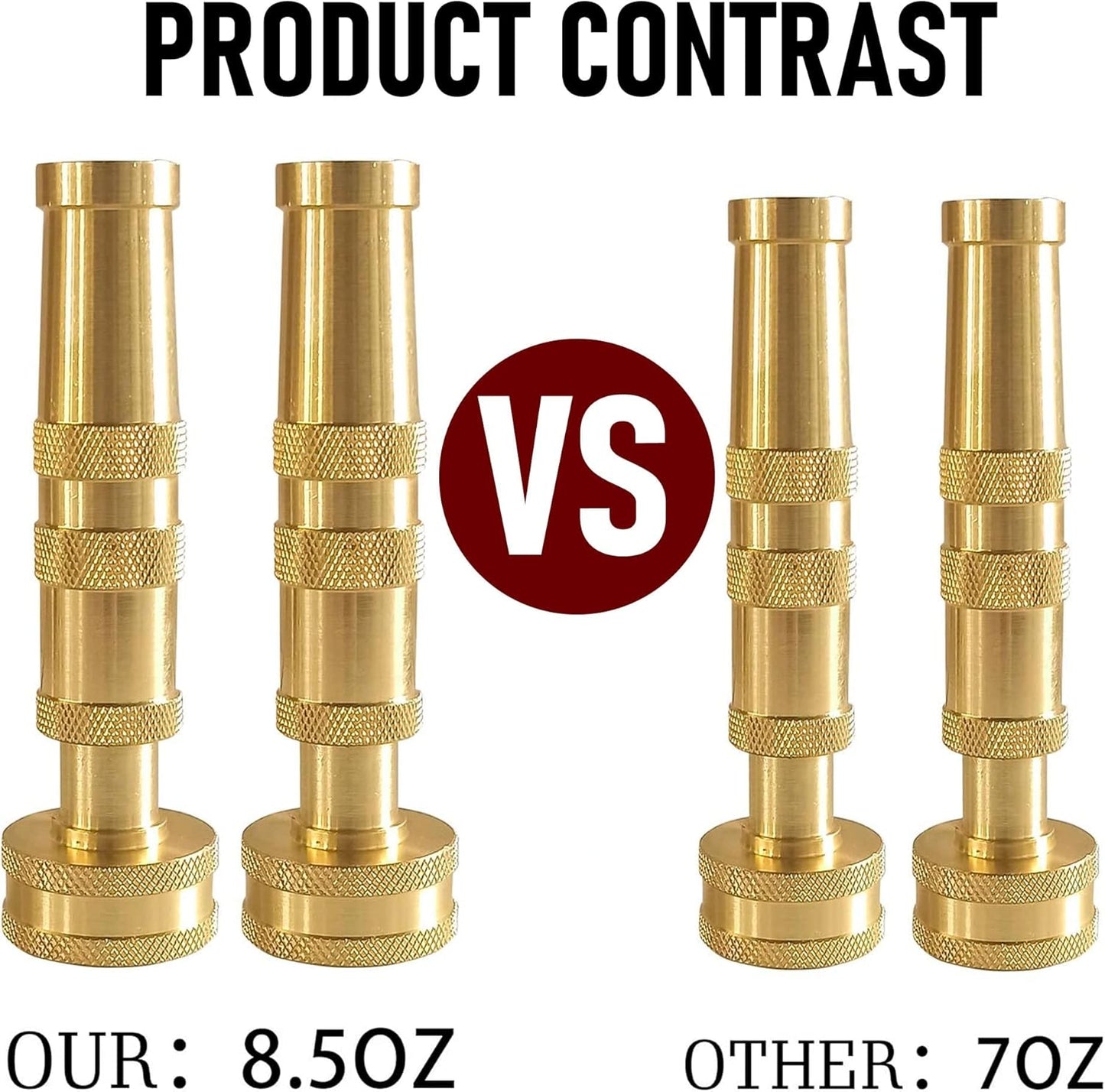 90 Degree Hose Elbow Connectors + 4" Adjustable Twist Hose Nozzle
