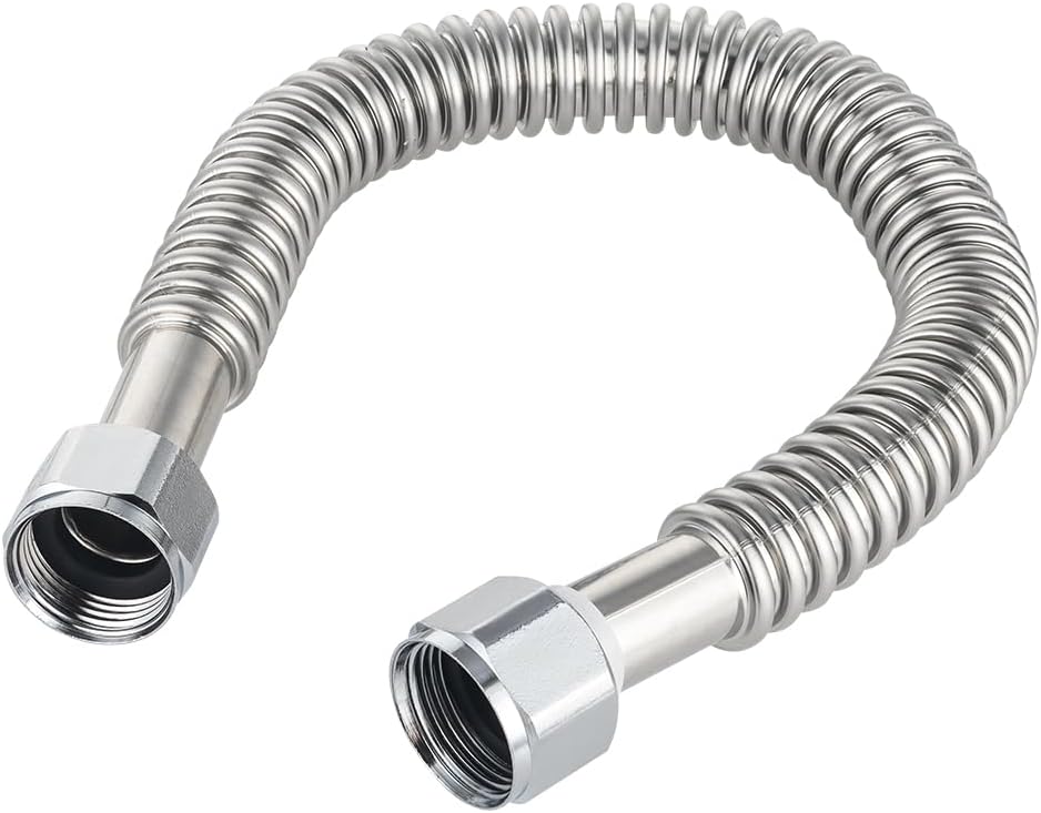 (Pack of 2)  24-inch 1" FIP X 1" FIP Flexible Stainless Steel Corrugated Hose Connector