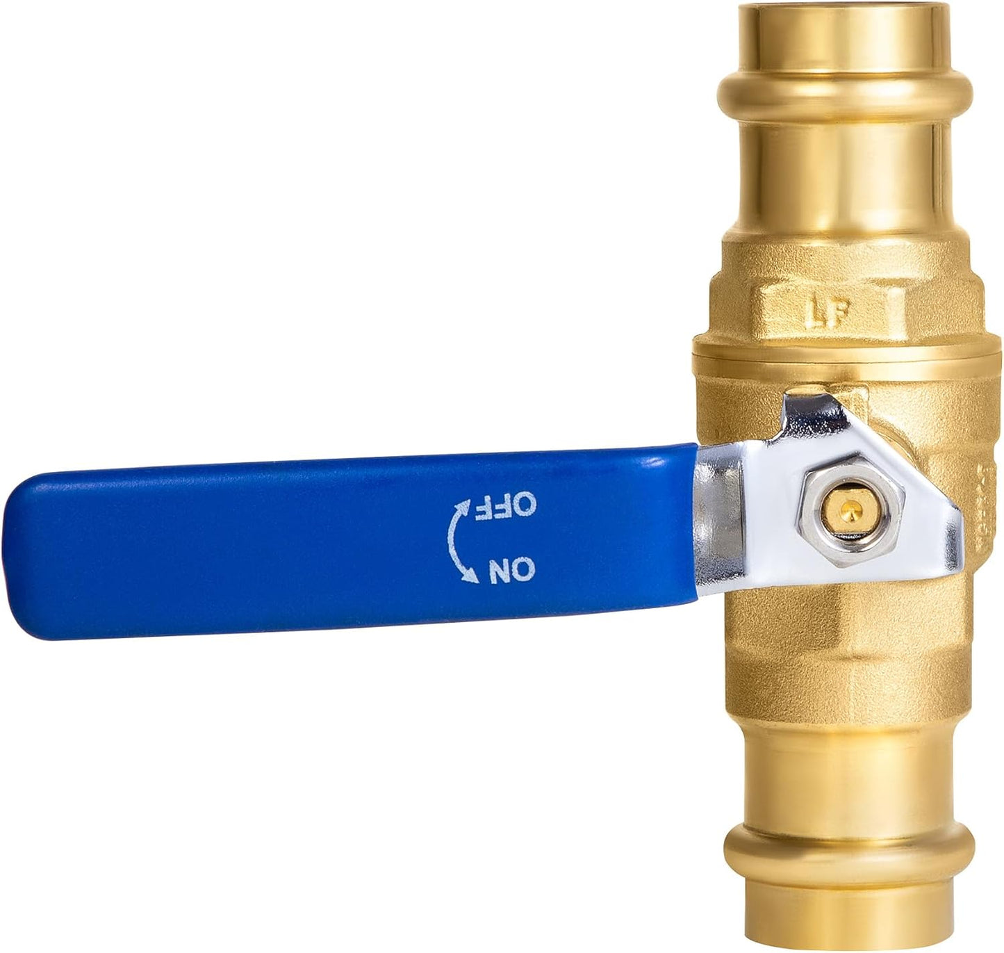 3/4 in Lead-Free Press Ball Valve,Press into 3/4"Copper Tubing Connection
