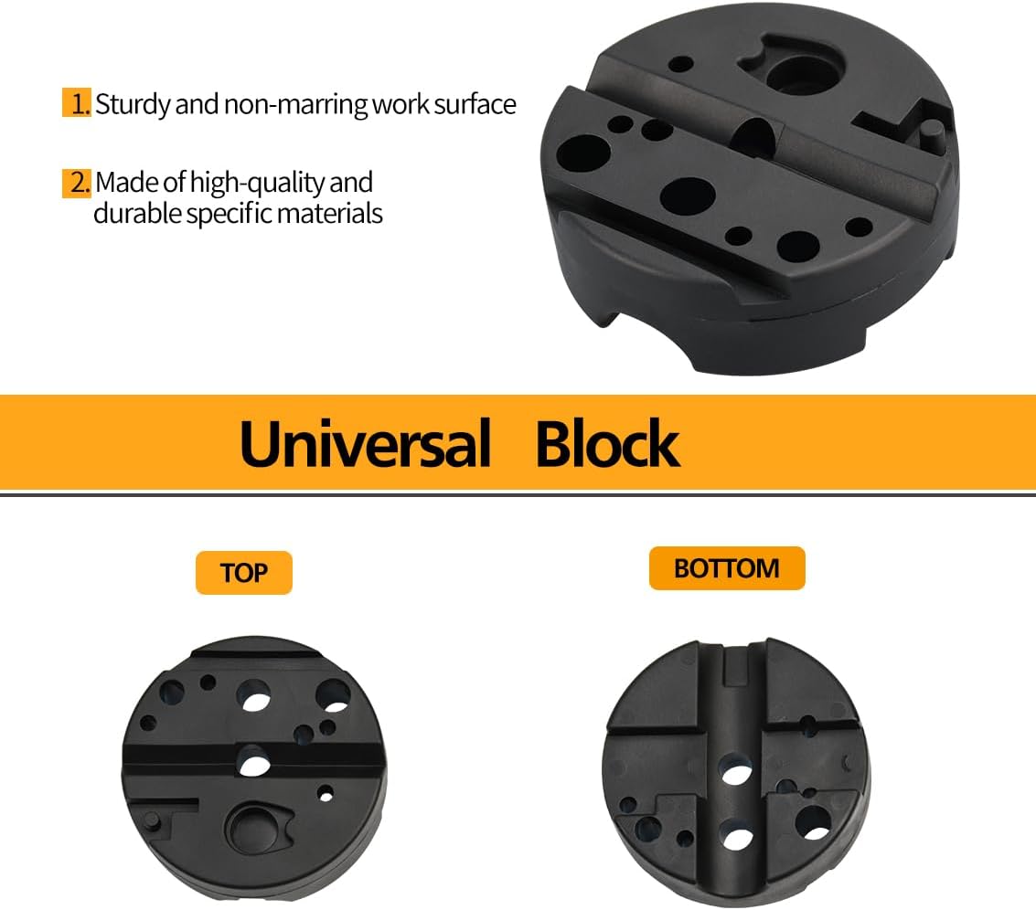 Pin Punch Set, 22pcs Removing Repair Tools, Including Universal Block, Brass Pin Punches, Steel Pin Punches and Hammer