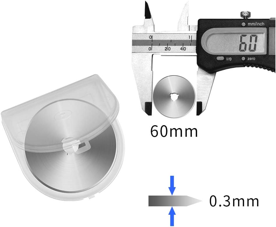 60mm Rotary Cutter Blades,  10PCS Premium Spare Replacement Cutting