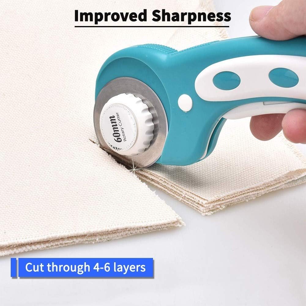 60mm Rotary Cutter Blades,  10PCS Premium Spare Replacement Cutting