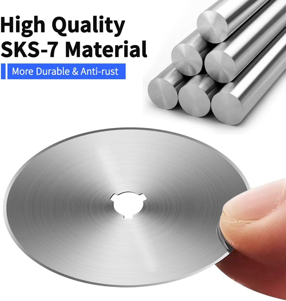 60mm Rotary Cutter Blades,  10PCS Premium Spare Replacement Cutting