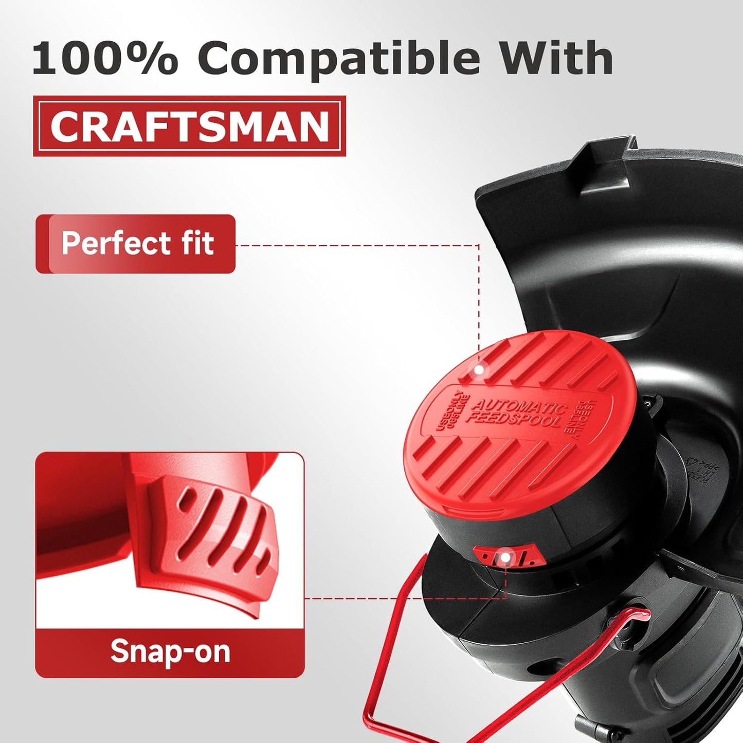 8 Pack CMZST0653 Weed Eater String and 4 Pack CMZST120SC String Trimmer Spool Compatible with Craftsman Weed Wacker