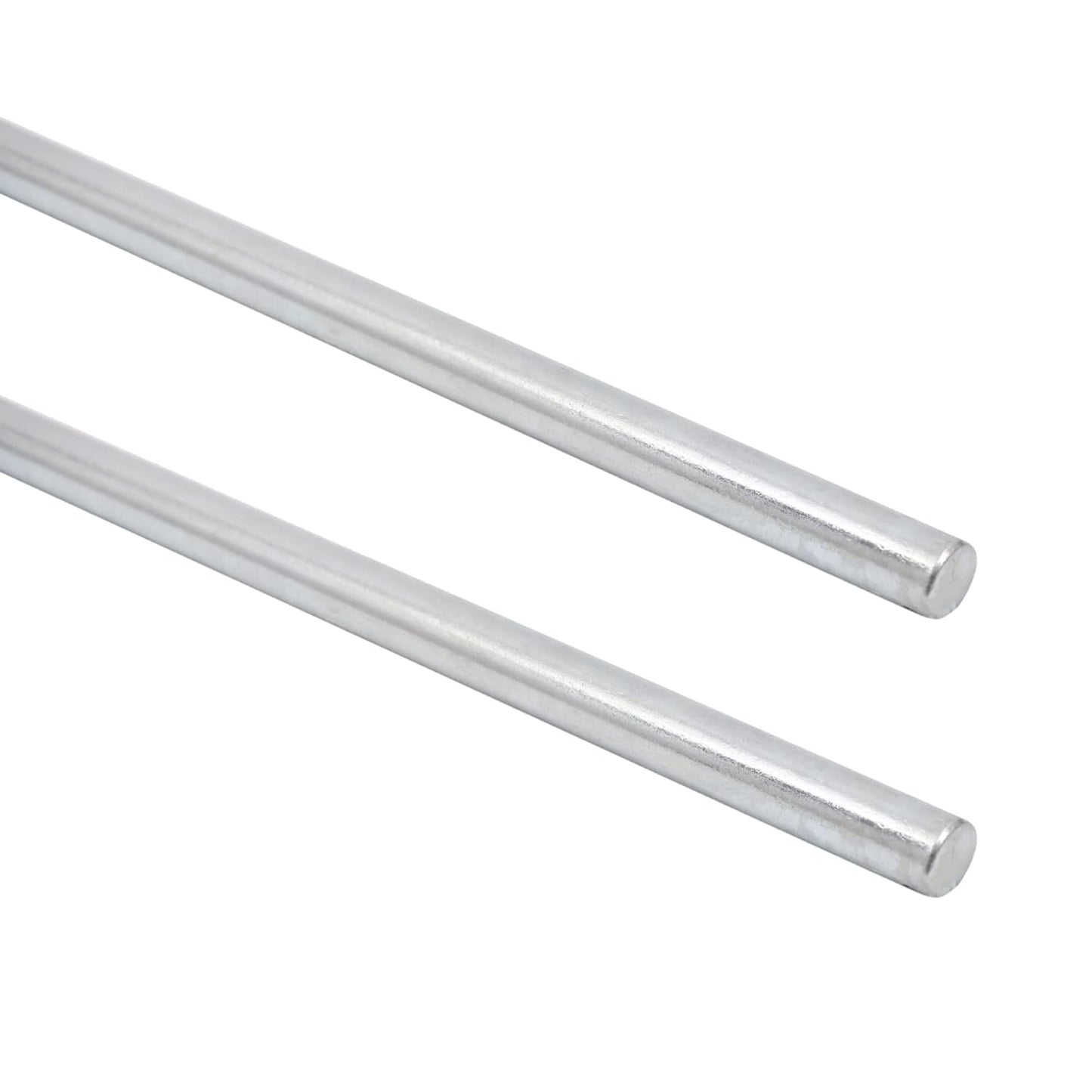 (2+4 Pack) 1/2" x 36" Zinc Plated Steel Rods and 1/2" Bore Solid Steel Shaft Collars,
