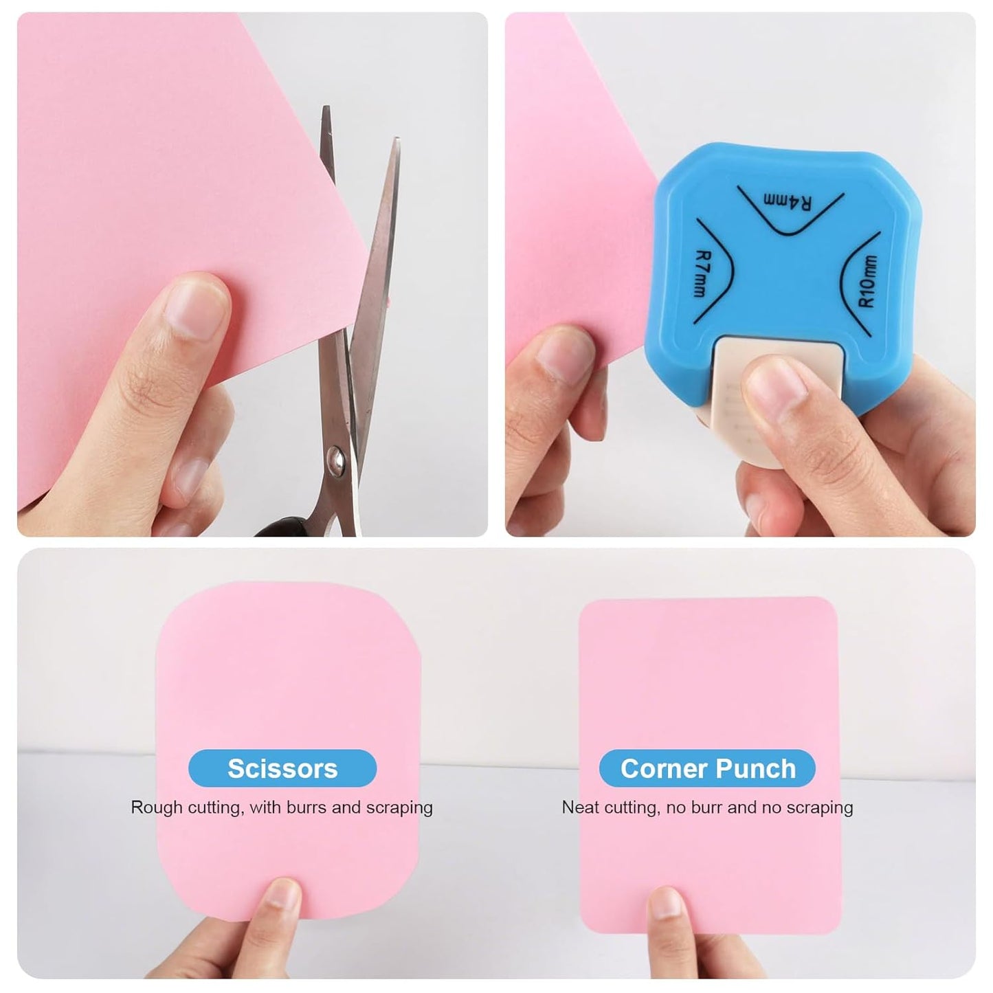 Paper Corner Rounder Punch, Corner Punch Corner Cutter Rounder for Cardstock + Garden Tools Sets, Gardening Tool Set with 39.3 in Repotting Mat