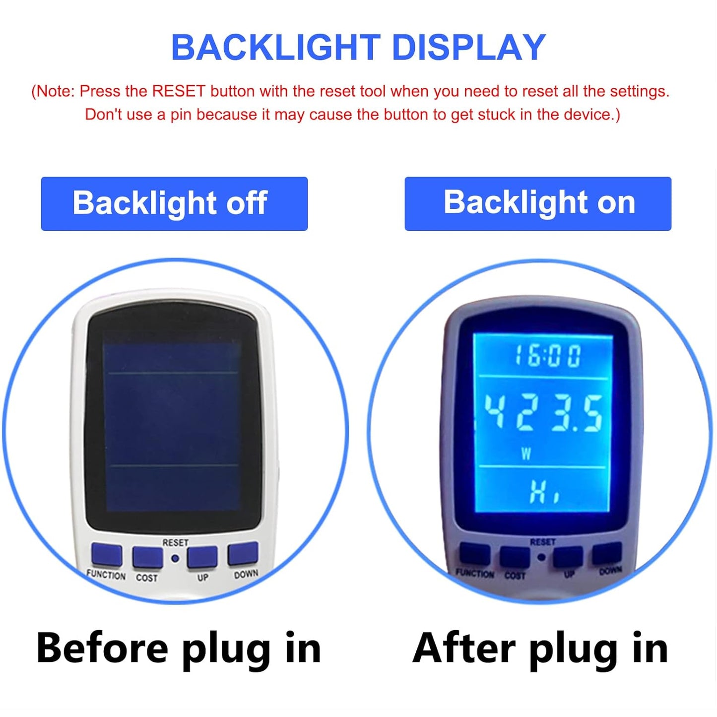 Upgraded Watt Power Meter Plug Home Electrical Usage Monitor Consumption + 6 Pack Magnetic Staple Remover Tools, Professional Stapler Removers