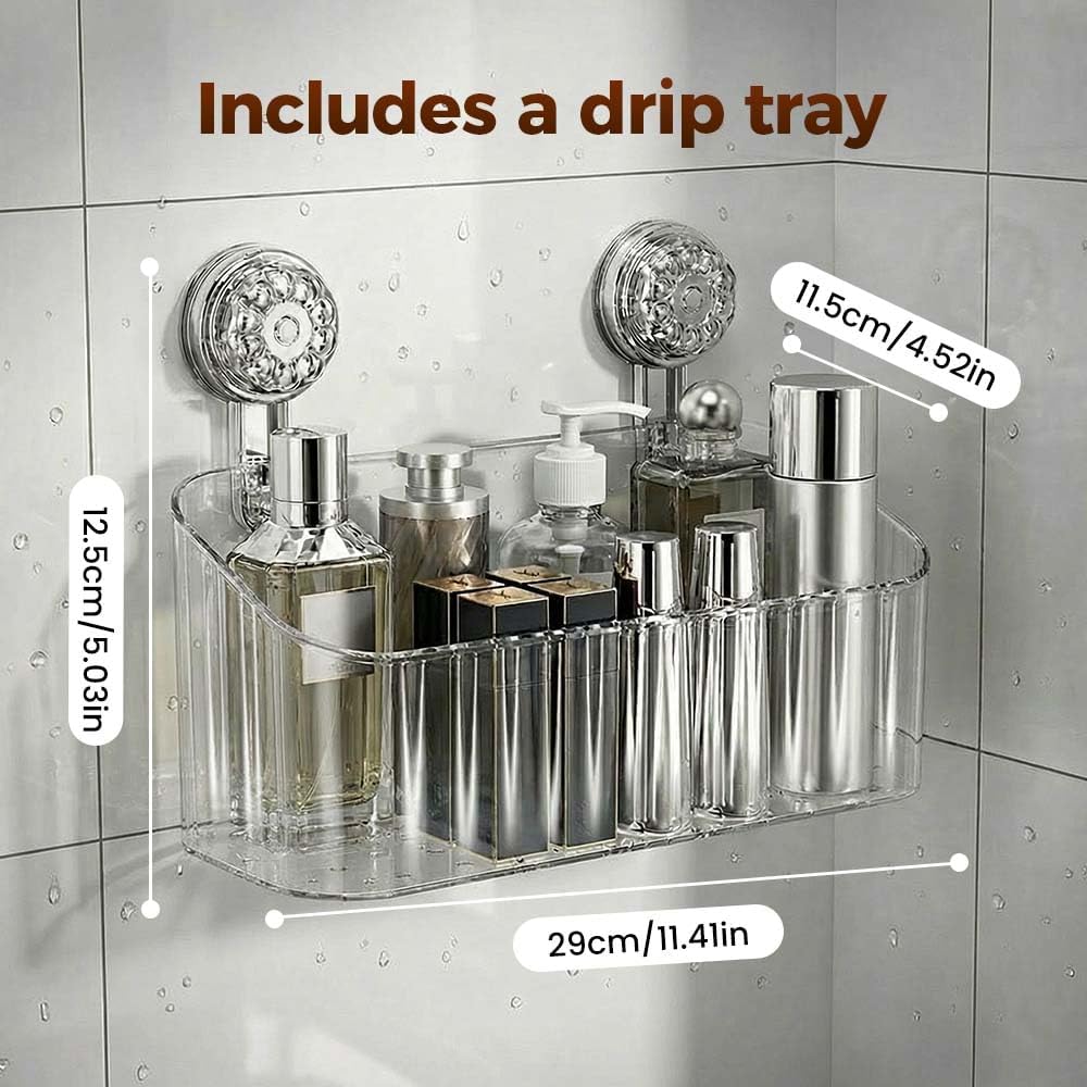 Bathroom Suction Storage Box, 2026 New No-Drill Large Capacity Strong