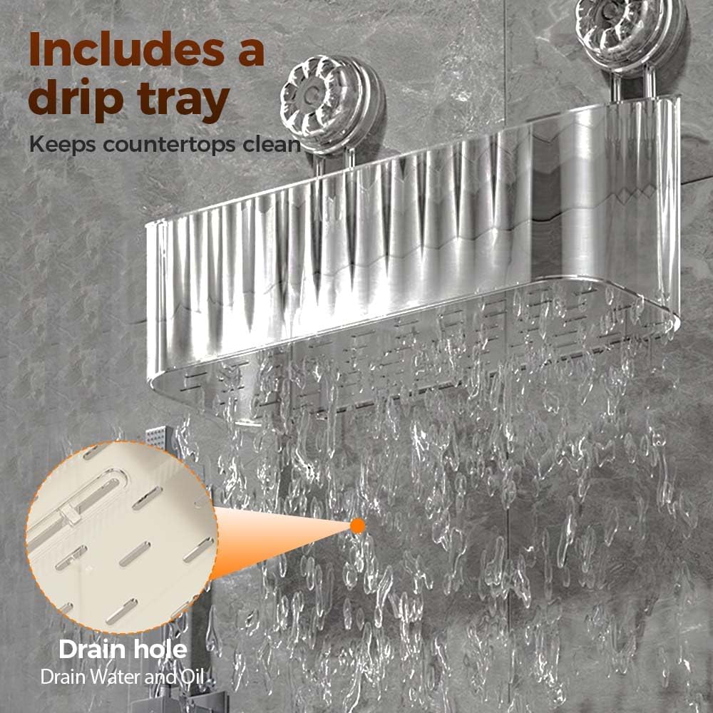 Bathroom Suction Storage Box, 2026 New No-Drill Large Capacity Strong