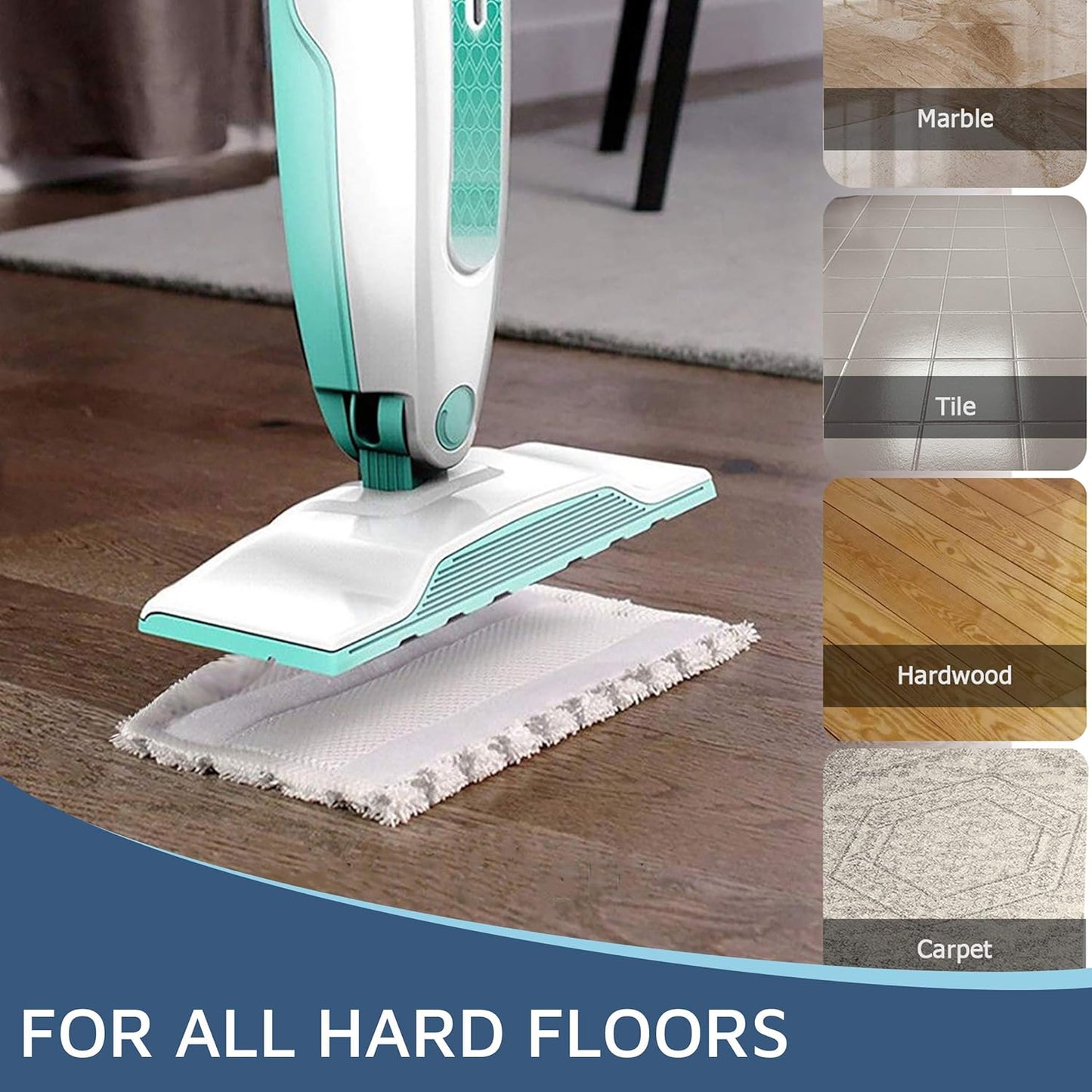 Microfiber Mop Replacement Pads Compatible with Shark Steam Mop S1000 S1000A S1000C S1000WM S1001C S2001 (8 Pack)