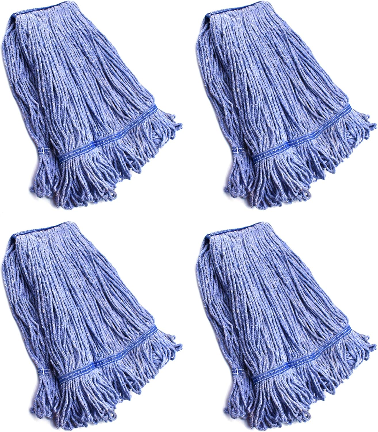 String Mop Heads Replacement Heavy Duty Commercial Grade Blue Cotton Looped