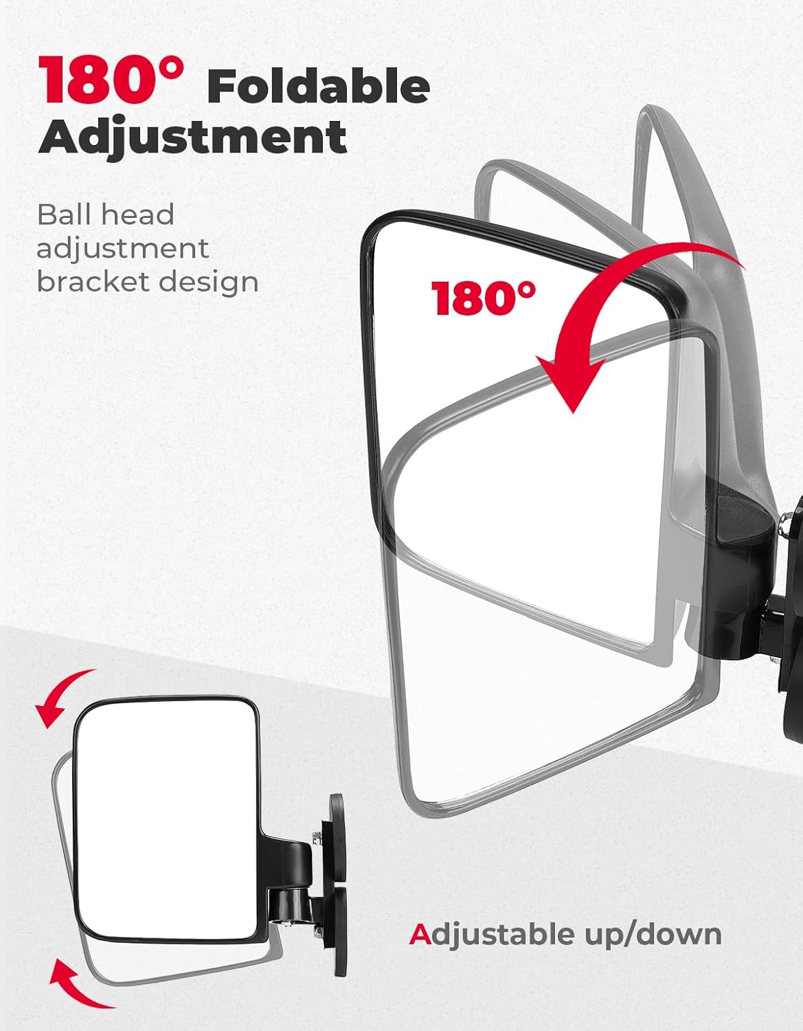 Tractor Magnetic Side Mirrors, 114 Lbs Magnet Rear View Mirror for Equimpent