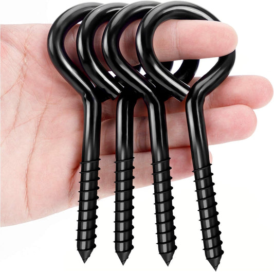 5 Inch Eye Hooks, Large Eye Bolts Screw in Hooks Carbon Steel