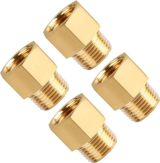 1/2 Inch Male x 1/2'' Female Brass Pipe Fitting Adapters, 1/2'' NPT Male to