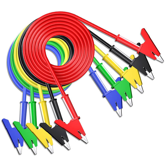 5PCS Alligator Clips Test Leads Dual Ended Crocodile Wire Cable