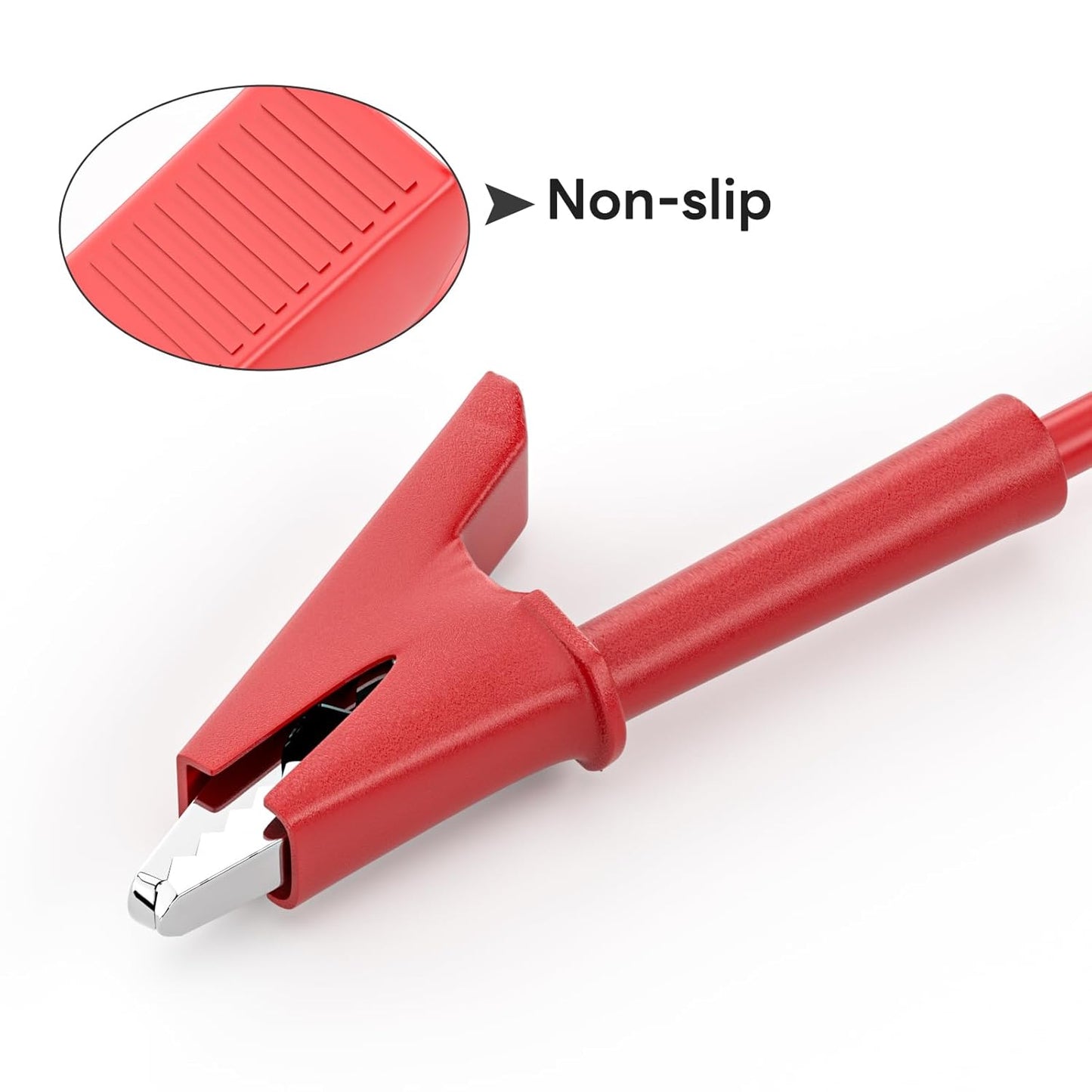 5PCS Alligator Clips Test Leads Dual Ended Crocodile Wire Cable with Insulators Clips Test Flexible Copper Cable for Electrical Testing 3.3ft/1m