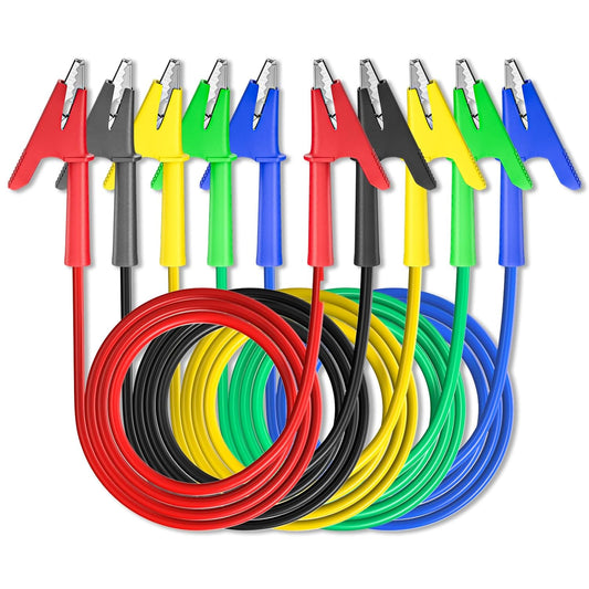 5PCS Alligator Clips Test Leads Dual Ended Crocodile Wire Cable