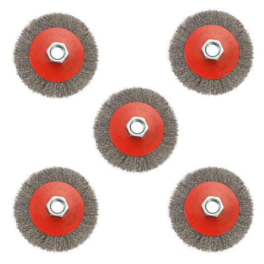 4 Inch Coarse Crimped Wire Wheel Brush for Angle Grinder with 5/8 Inch