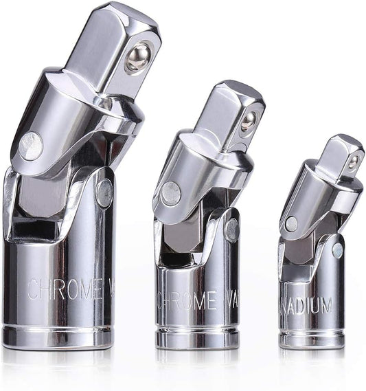 Universal Joint Socket Set, Chrome Vanadium Steel Swivel Socket Adapter