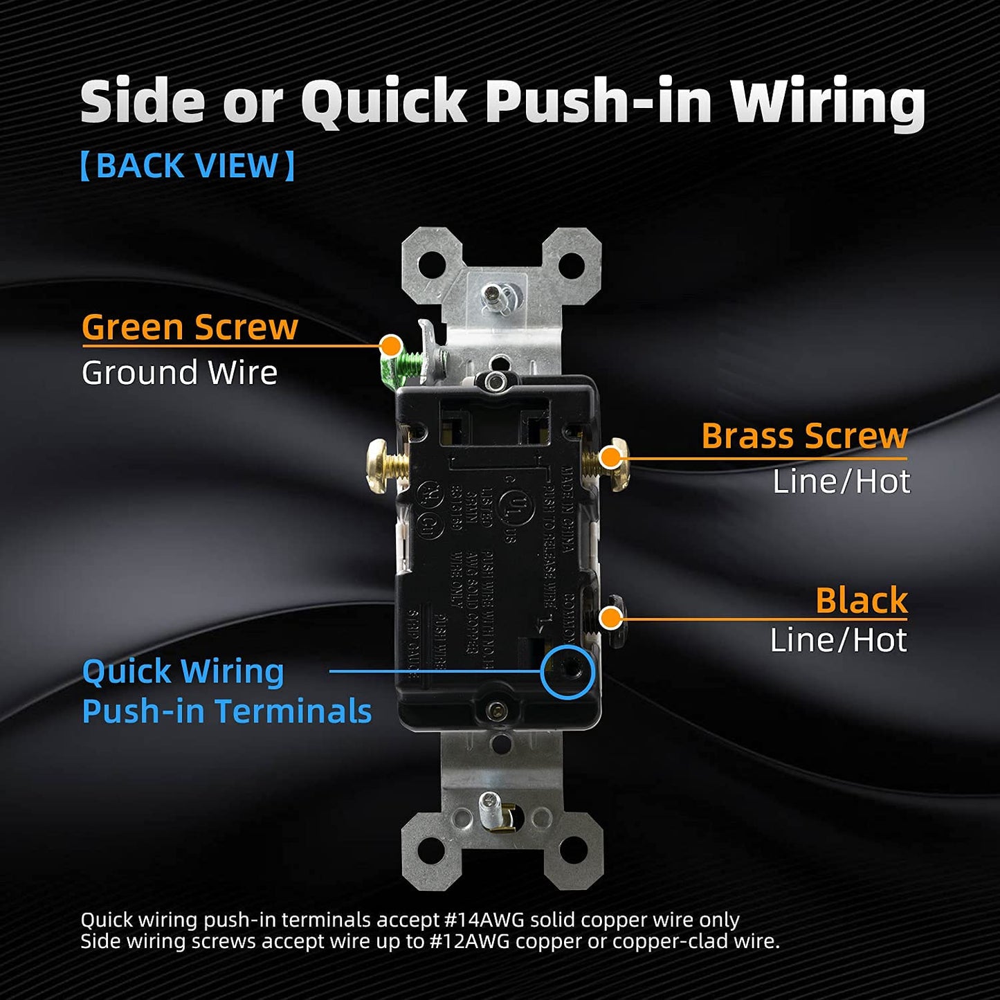 3 Way Toggle Light Switch, 15 Amp, 120 V, Toggle Framed AC Quiet Switch, in Wall On/Off Switch Replacement, Self-Grounding, Residential and Commercial Grade, UL Listed (5 Pack, Glossy White)