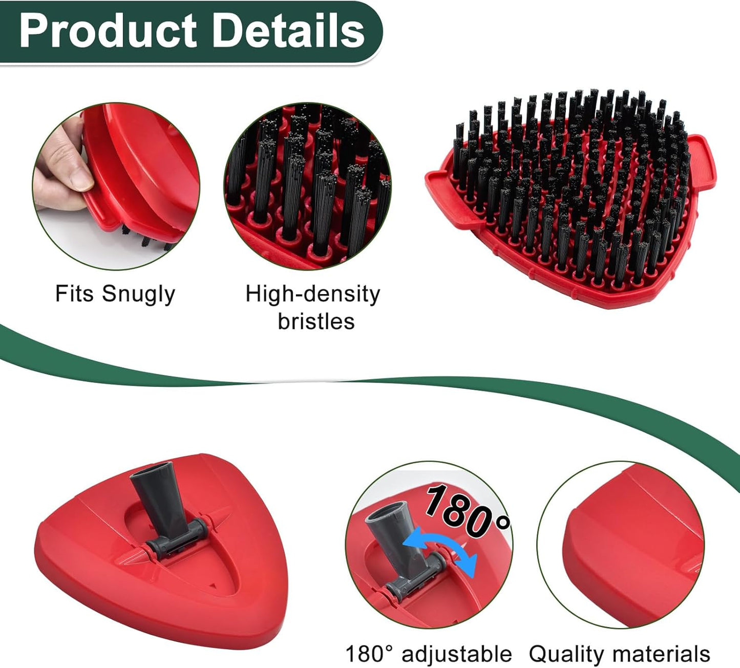 Mop Head Replacement for O Cedar, Spin Mop Replacement Head for Ocedar Easywring 1 Tank System, Mop Heads Includeds 4 Mop Replacement Heads, 1 Spin Scrub Brush & 1 Base