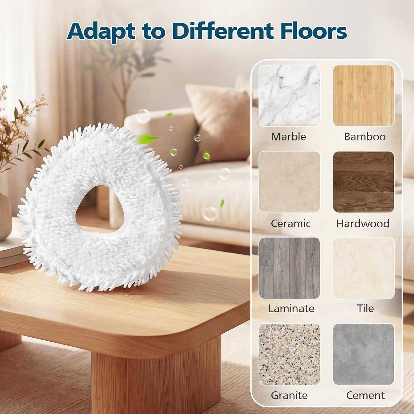12-Pack Replacement Mop Pads for Narwal Freo, Freo Pro, Freo X Ultra, Z Ultra, Freo Z10 & X10 Pro Robot Vacuum & Mop, Washable Reusable Microfiber Robot Vacuum Mop Pads