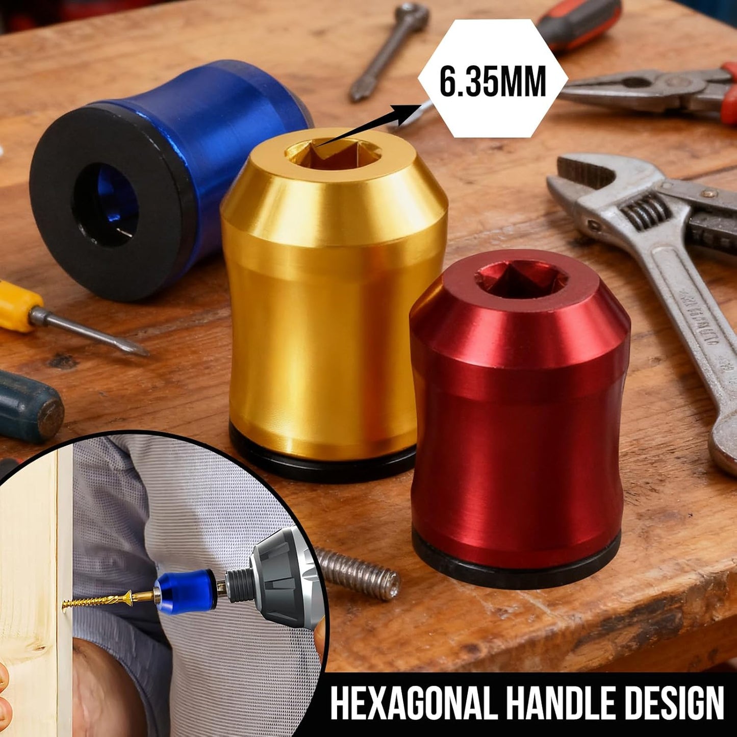 3Pcs Screwdriver Head Magnetic Ring, Screw Ring Set Removable