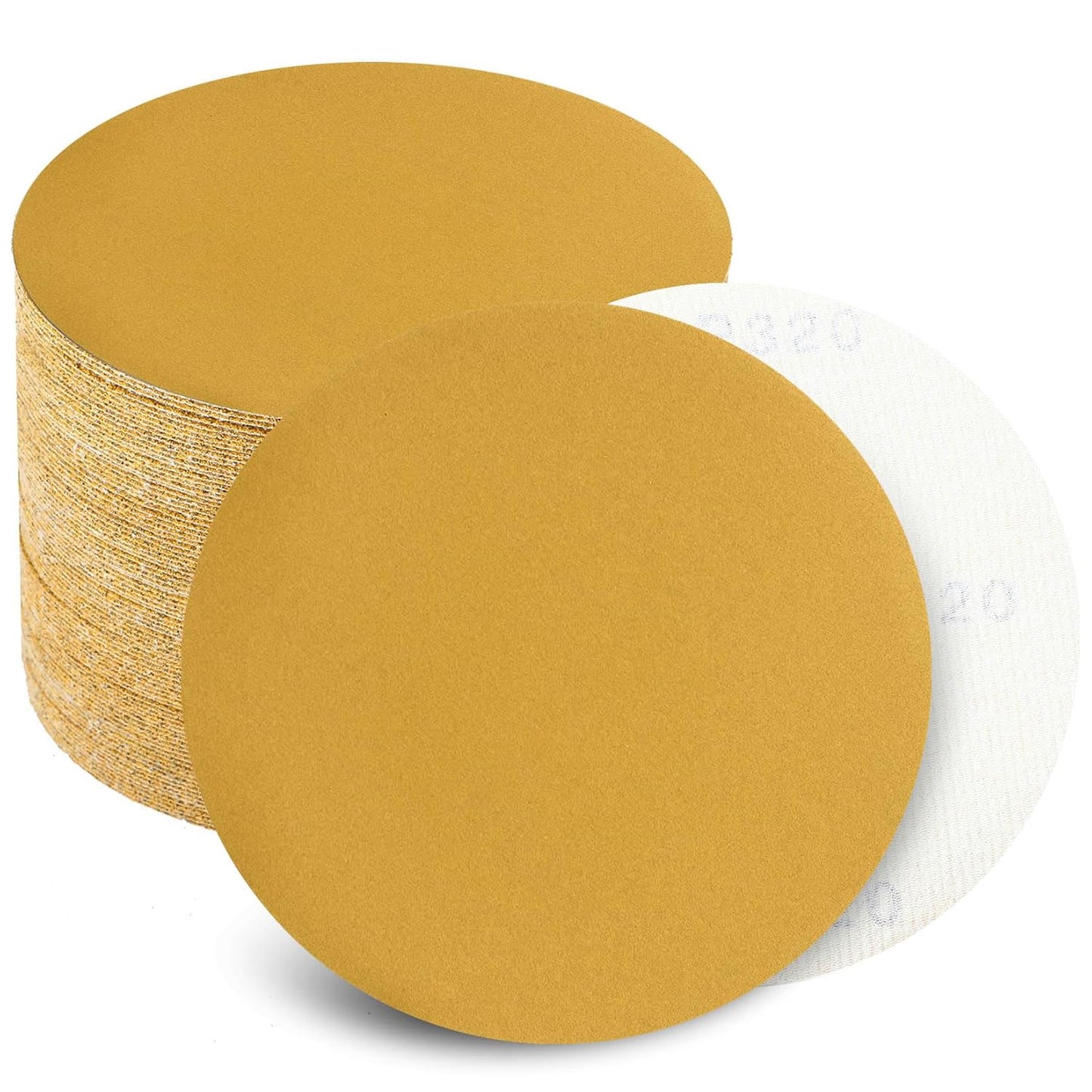 6 Inch Sanding Discs Hook and Loop No Hole, 320 Grit Sandpaper, Da Sandpaper