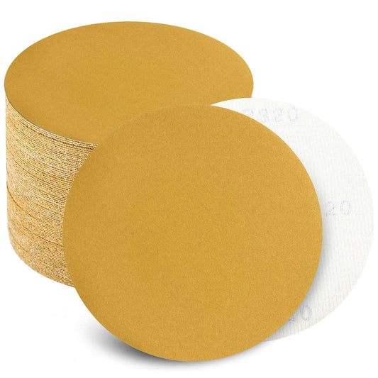 6 Inch Sanding Discs Hook and Loop No Hole, 320 Grit Sandpaper, Da Sandpaper