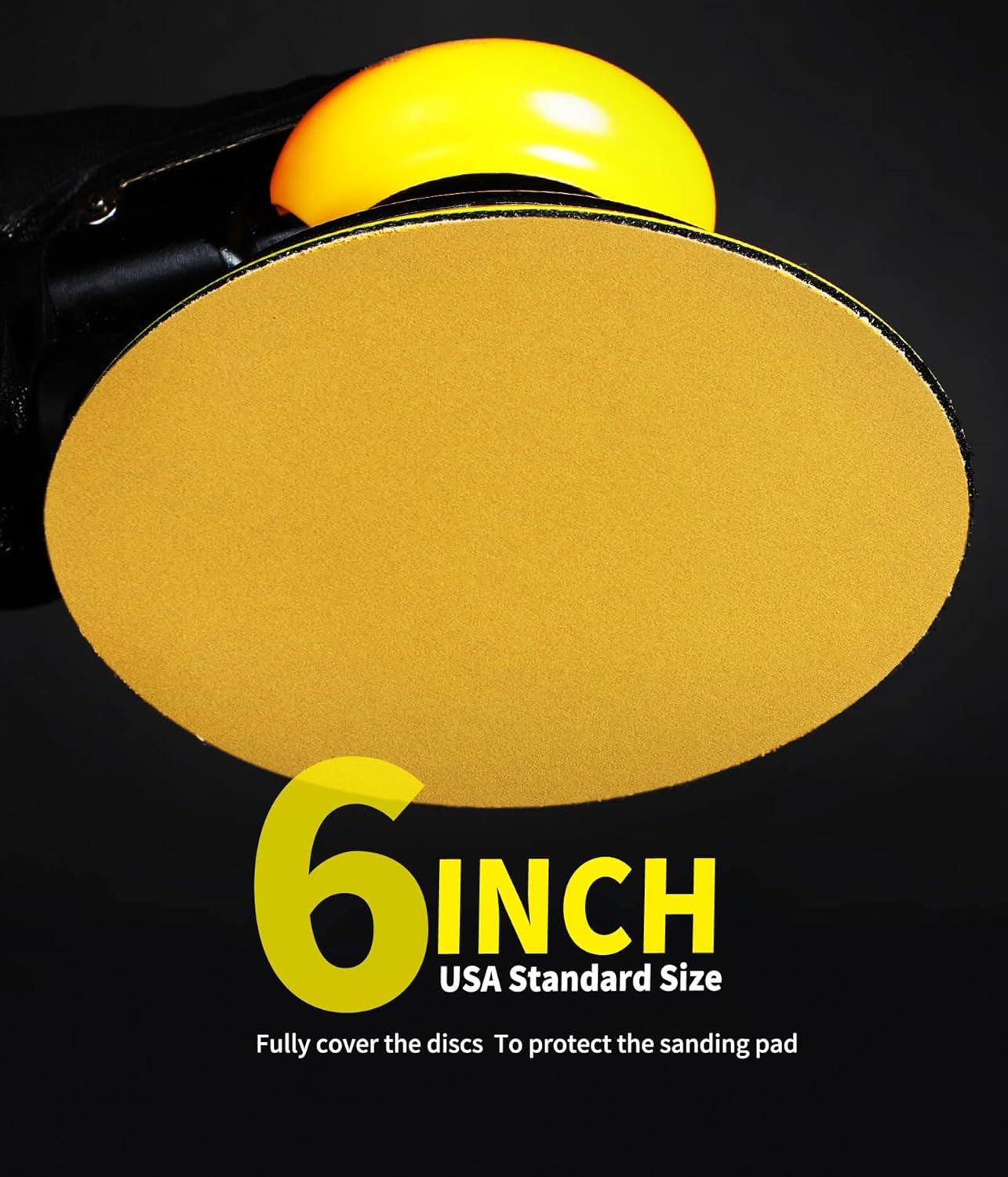 6 Inch Sanding Discs Hook and Loop No Hole, 320 Grit Sandpaper, Da Sandpaper