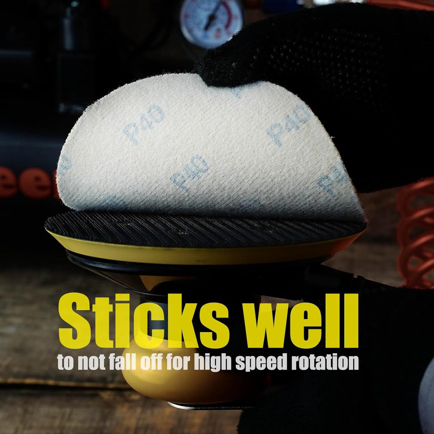 6 Inch Sanding Discs Hook and Loop No Hole, 320 Grit Sandpaper, Da Sandpaper