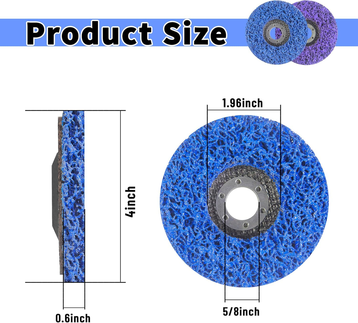 12 PCS Strip Discs 4"x 5/8" Stripping Wheel Suitable for Cleaning Angle Grinder