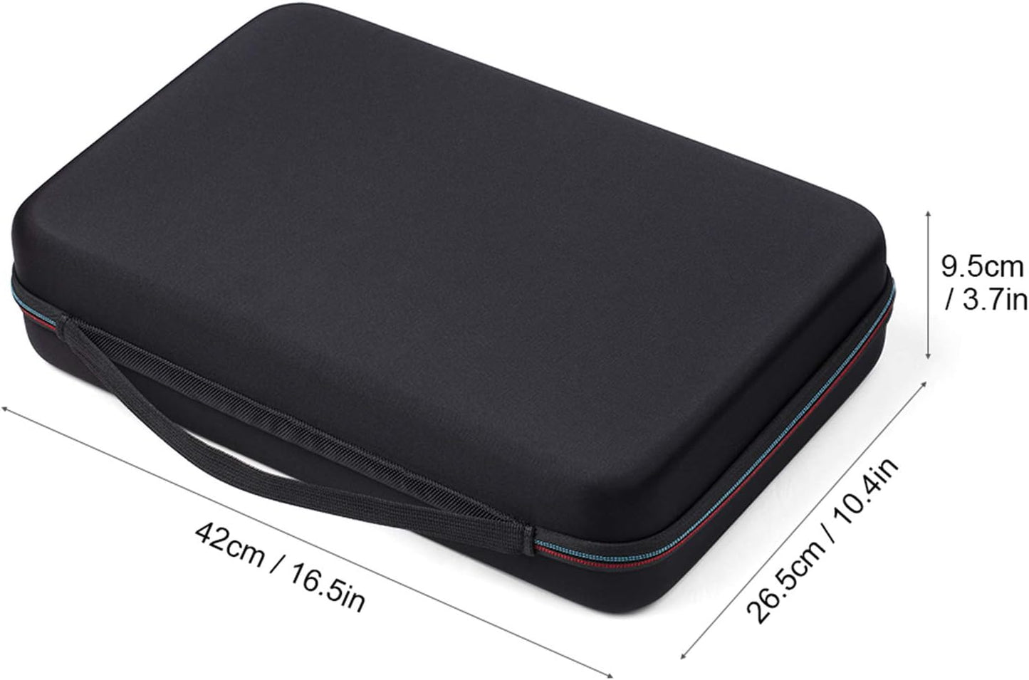 Black EVA Battery Organizer Case with Zipper, Holds 146 Batteries