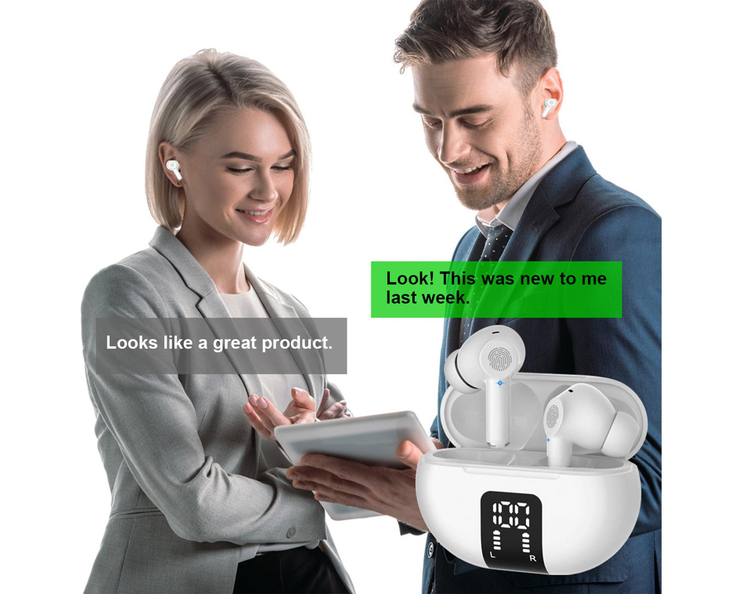 Translator Earbuds Real-Time Language Headphones with BT Connectivity