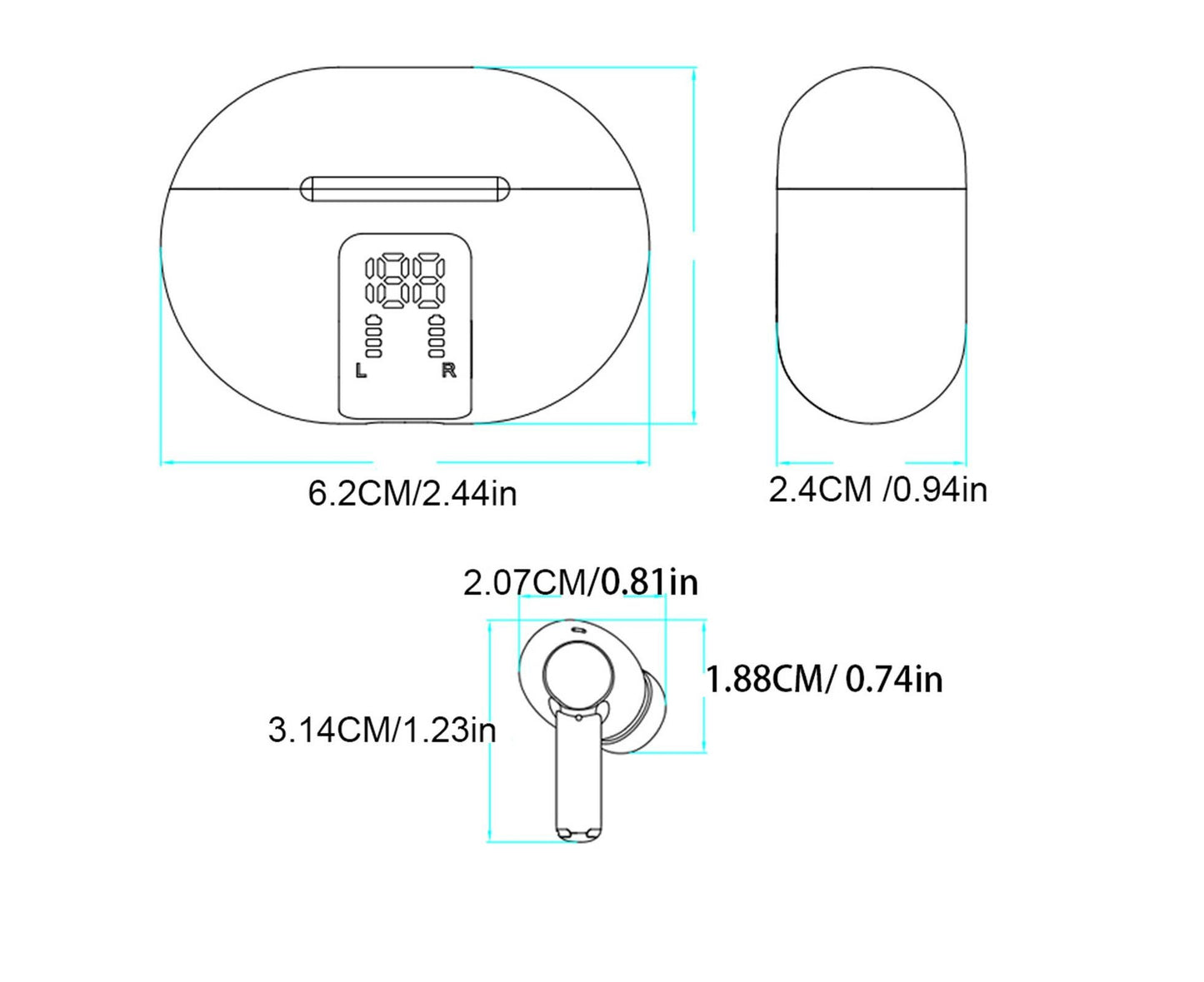 Translator Earbuds Real-Time Language Headphones with BT Connectivity