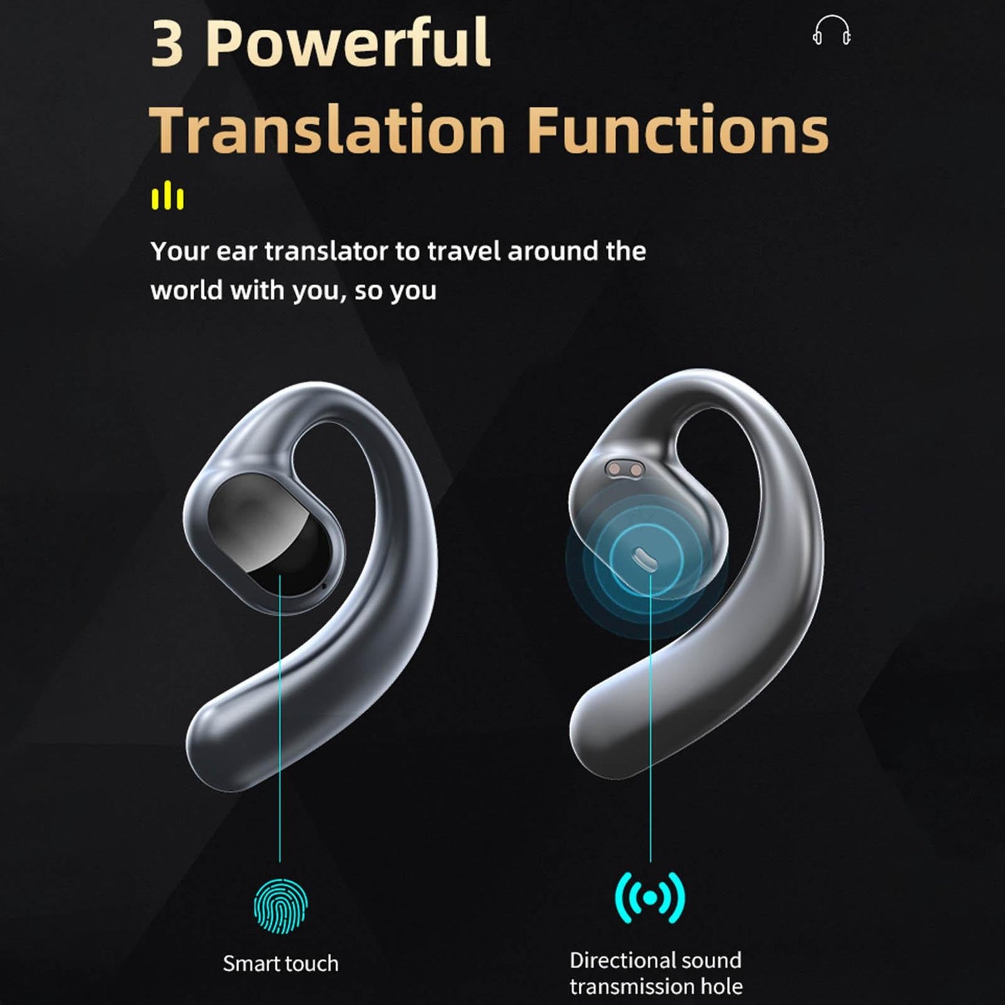 Language Translator Earbuds Multifunction Noise Reduction 144 Languages