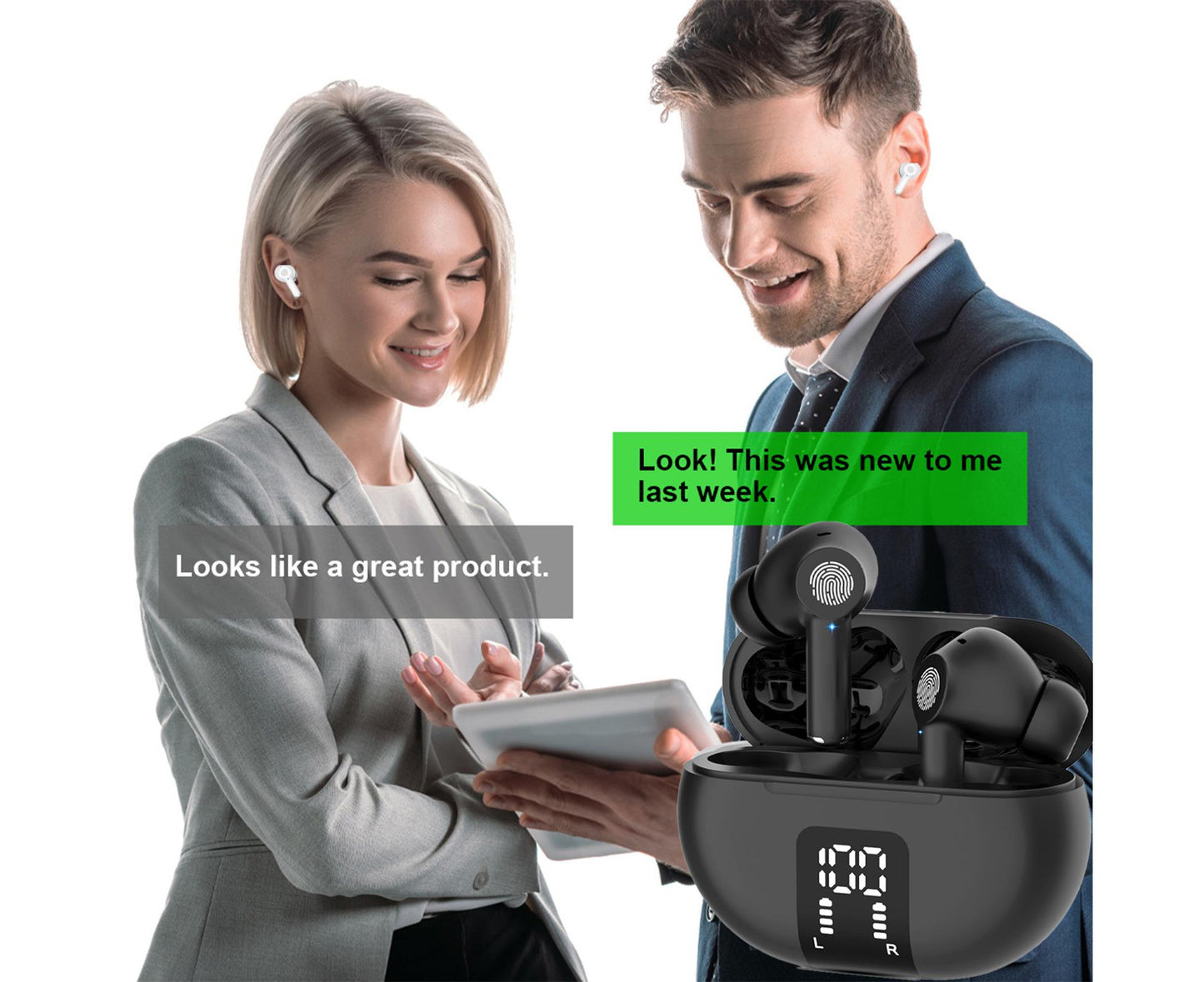 Translator Earbuds Real-Time Language Headphones with BT Connectivity