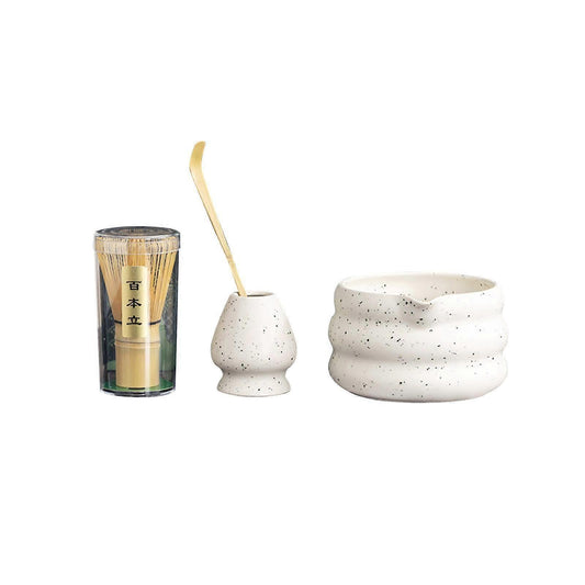 4pcs Matcha Whisk Set - Bamboo Whisk, Holder, Tea Making Tools for Matcha Lovers