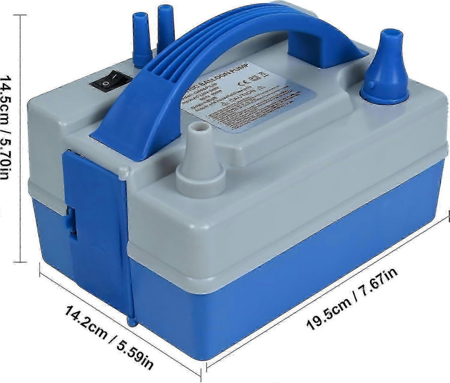 Electric Balloon Pump 600W Double Nozzle Quick Inflator for Balloons Pool Toys