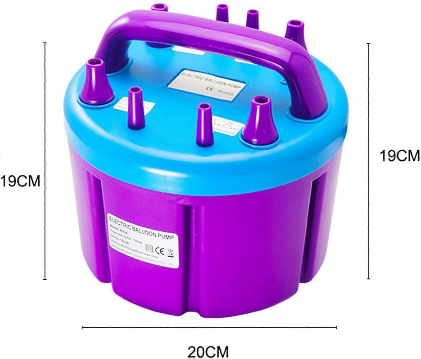 Electric Balloon Pump 900W Portable Air Blower with 4 Nozzles for Decoration
