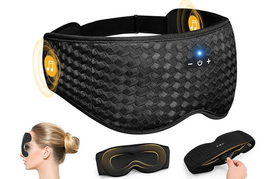 3D Sleep Mask with Bluetooth Headphones Stereo Speakers Blackout