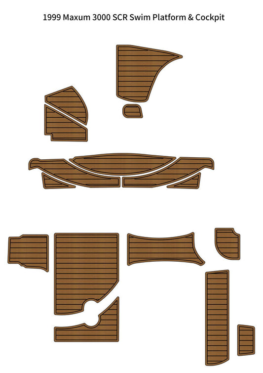 1999 Maxum 3000 SCR Swim Platform Cockpit Pad Boat EVA Faux Foam