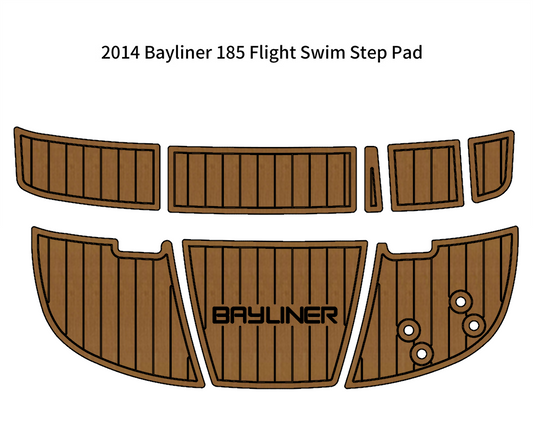 2014 Bayliner 185 Flight Swim Step Platform Boat EVA Foam Teak Flooring