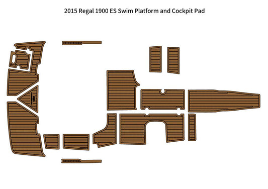 2015 Regal 1900 ES Swim Platform Cockpit Boat EVA Faux Foam Teak Deck