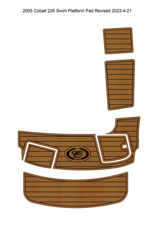 2005 Cobalt 226 Swim Platform Step Pad Boat EVA Foam Faux Teak Deck Floor Mat